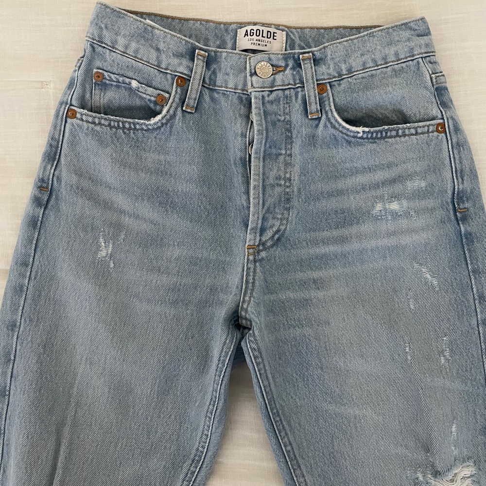 Agolde Light wash ripped denim sz 24